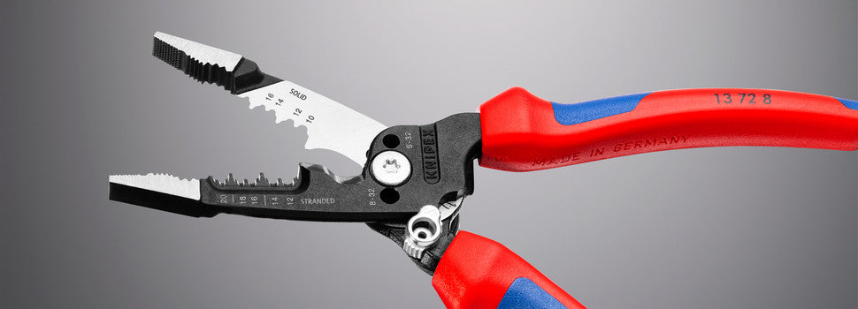 Knipex 8 Snipe Nose Side Cutting Pliers (Stork Beak Pliers) - Plastic Grip