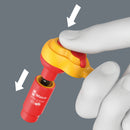 Wera 8007 A VDE Zyklop ratchet, insulated, with reversing lever, with 1/4" drive, 1/4" x 144 mm - 05004866001