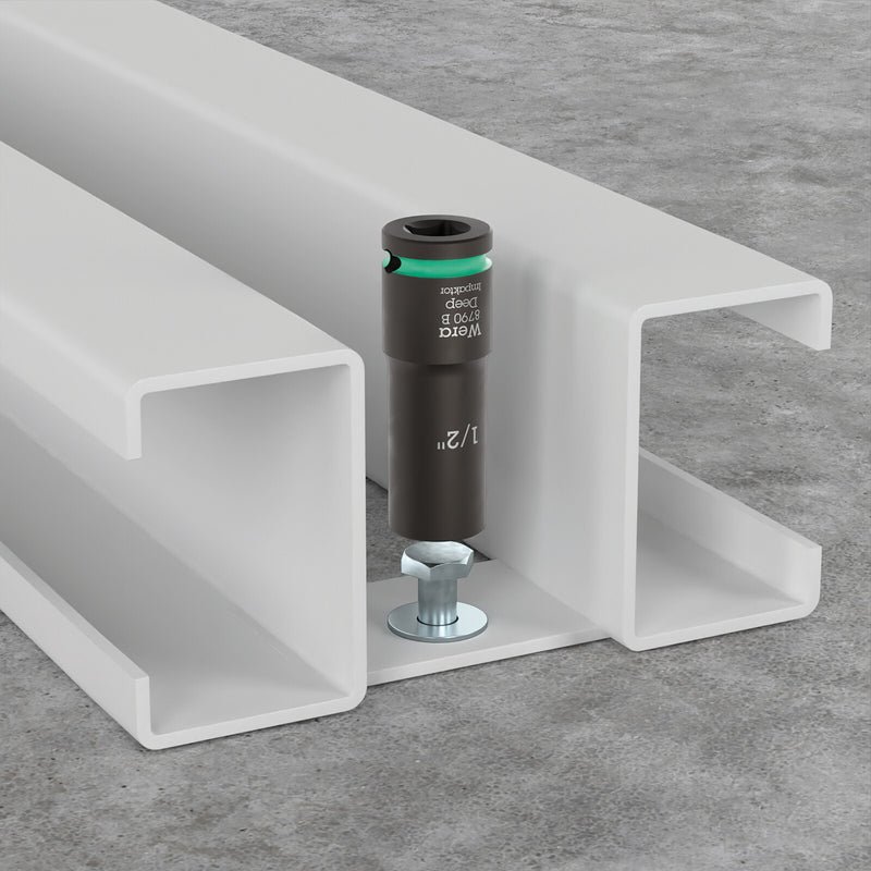 Wera 9661 Magnetic rail B Impaktor Deep Imperial 1 socket set, 3/8" drive, 9pc - 05005591001