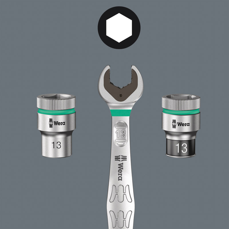 Wera 9661 Magnetic rail B Impaktor Deep Imperial 1 socket set, 3/8" drive, 9pc - 05005591001