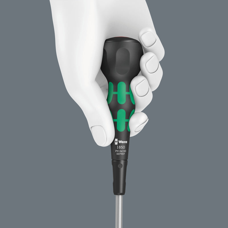 Wera 1850 PH Kraftform Ball-Grip Phillips-head screwdriver, PH 2 x 100 mm - 05007906001