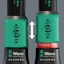 Wera Click-Torque Lock A 6 R/L Torque wrench, adjustable, Torque Lock function, continuous bit mounting (1/4"), 2.5-25 Nm - 05075694001