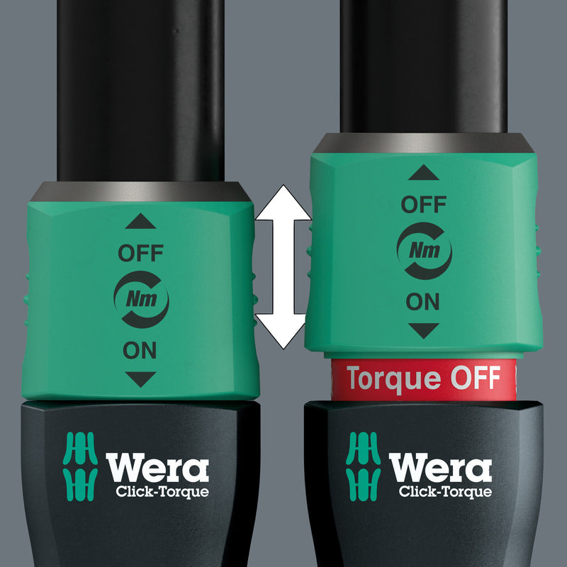 Wera Click-Torque Lock C 3 R/L Torque wrench, adjustable, Torque function, square head insert (1/2"), clockwise/counterclockwise torque operation, 40-200 Nm - 05075695001