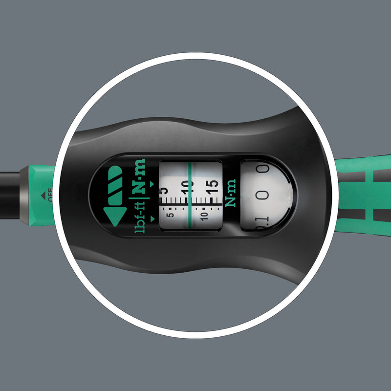 Wera Click-Torque Lock C 3 R/L Torque wrench, adjustable, Torque function, square head insert (1/2"), clockwise/counterclockwise torque operation, 40-200 Nm - 05075695001