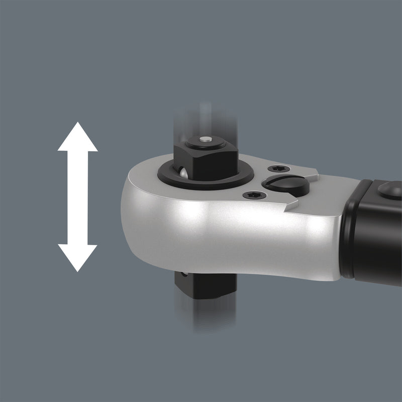 Wera Click-Torque Lock C 3 R/L Torque wrench, adjustable, Torque function, square head insert (1/2"), clockwise/counterclockwise torque operation, 40-200 Nm - 05075695001