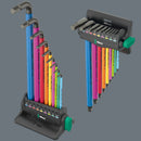 Wera 950/9 Spkl Hex-Plus Multicolour 3, Workshop Rack, 9pc, 05133165001