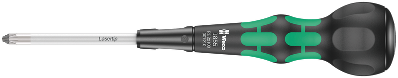 Wera 1855 PZ Kraftform Ball-Grip Pozidriv-head screwdriver, PZ 2 x 100 mm - 05007910001
