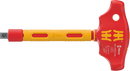 Wera 410 i VDE B RA VDE-insulated T-handle with ratchet functionality for 3/8" sockets - 05005122001
