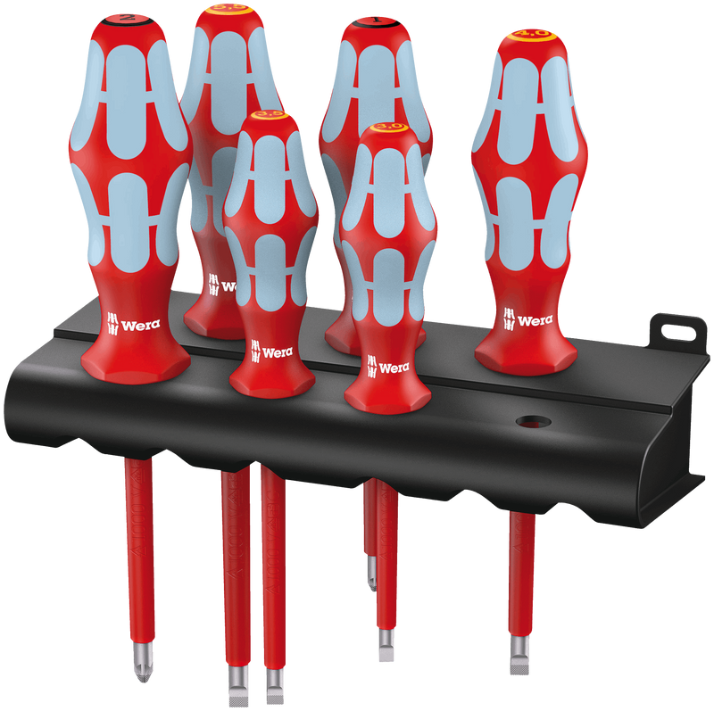 3165 i/6 Screwdriver set, stainless and rack