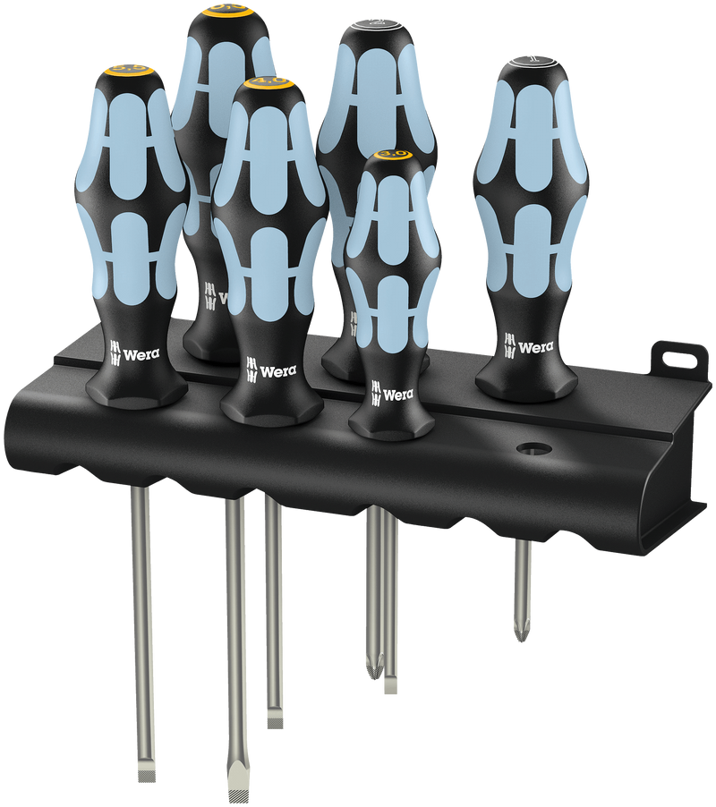 3334/3355/6 Screwdriver set, stainless and rack