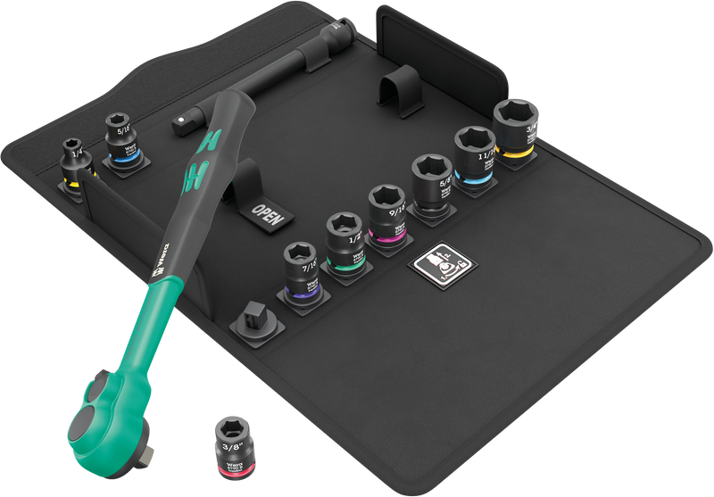 Wera 8100 SB 13 Zyklop Comfort Ratchet Set Imperial, 11pc, 05005531001