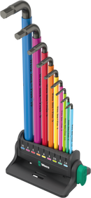 Wera 950/9 Spkl Hex-Plus Multicolour 3, Workshop Rack, 9pc, 05133165001