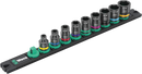 Wera 9608 Magnetic Rail B Impaktor 1 Zyklop, Imperial, 3/8", 9pc, 05005452001
