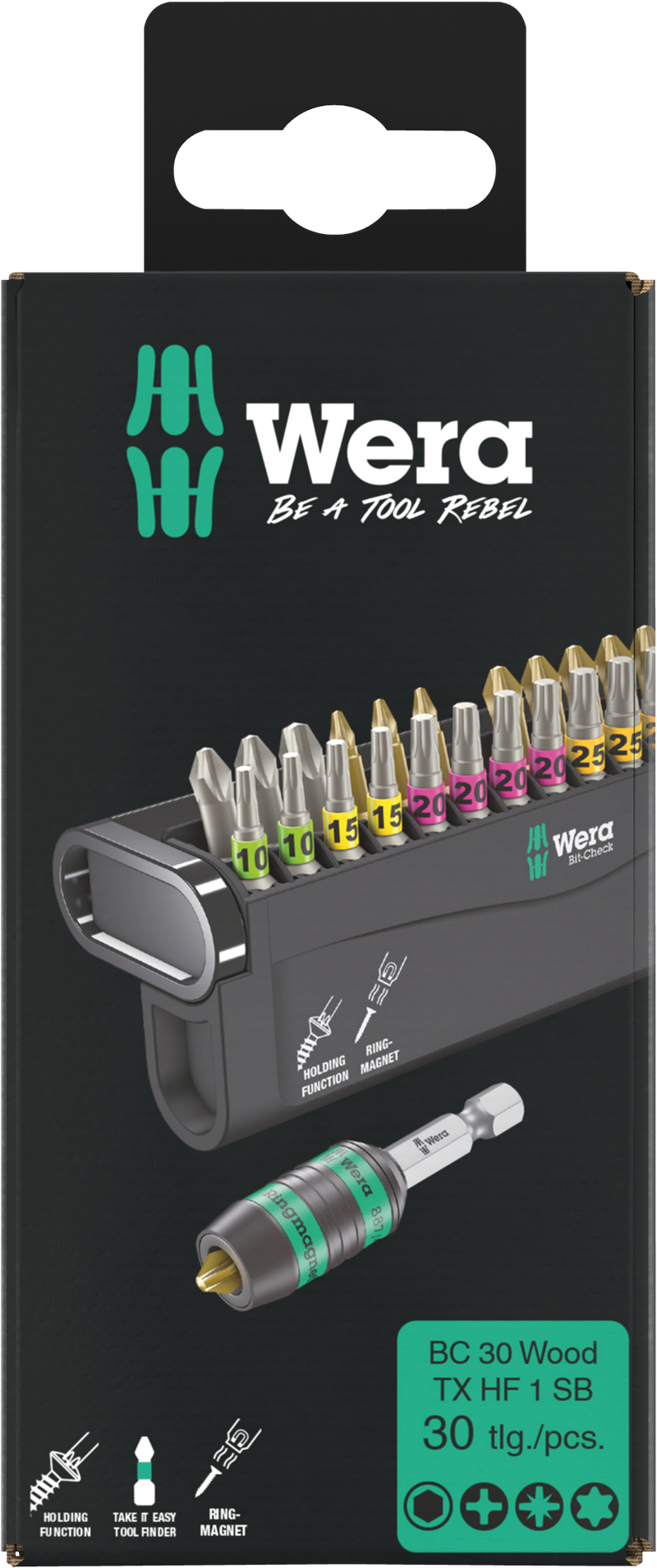 Wera Bit-Check 30 Wood TX HF 1 SB, 30pc - 05057437001