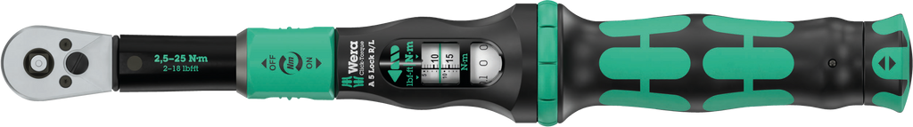 Torque Driver Lock Wera Click-Torque Lock A 5 R/L Torque wrench, adjustable, Torque Lock