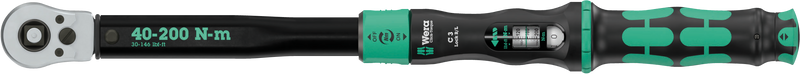 Wera Click-Torque Lock C 3 R/L Torque wrench, adjustable, Torque function, square head insert (1/2"), clockwise/counterclockwise torque operation, 40-200 Nm - 05075695001