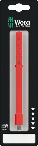 Wera Kraftform Kompakt A VDE 712 i SB Adapter blade, insulated, for 1/4" sockets - 05073702001