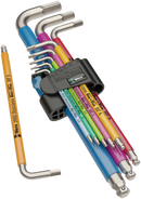 Wera 3950/9 Hex-Plus Multicolour HF Stainless 1 L-key set, metric, stainless steel, with holding function, 9 pieces, 05022699001