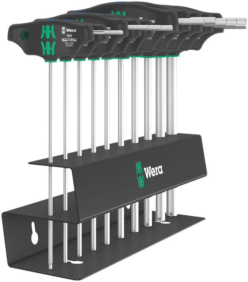 Wera 454/10 HF Set Imperial 2 Screwdriver set T-handle Hex-Plus screwdrivers with holding function, imperial, 10 pieces