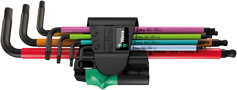 950/7 Hex-Plus Multicolour Magnet 1 L-key set, metric, BlackLaser