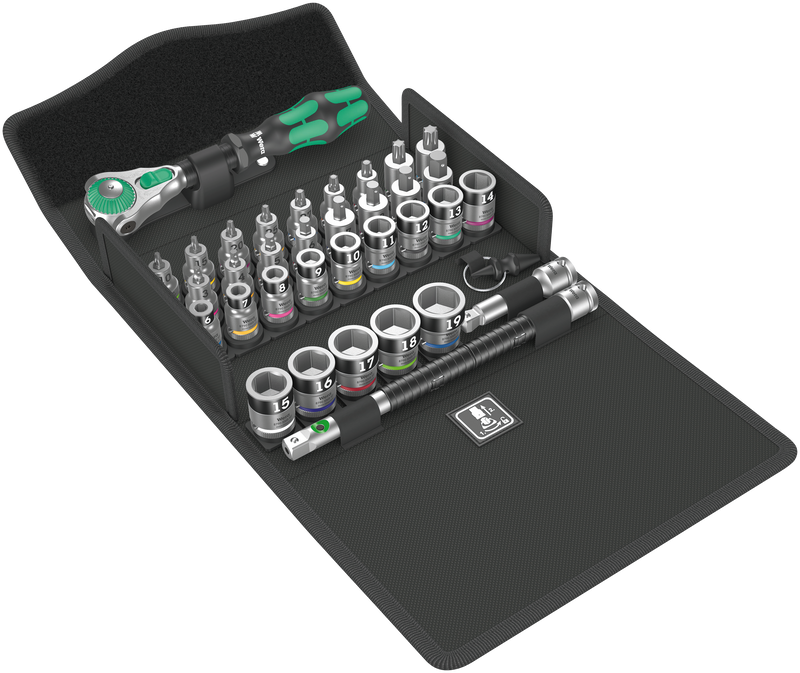 Wera 8100 SB All-in Zyklop Speed ratchet set, 3/8" drive, 35 pieces, 05003536001