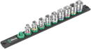 Wera Magnetic socket rail B 4 Zyklop socket set, 3/8" drive, 9 pieces