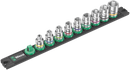 Wera Magnetic socket rail B Imperial 1 Zyklop socket set 3/8" drive, imperial, 9 pieces