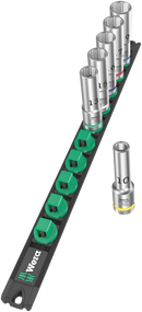 Wera Magnetic socket rail C Deep 1 socket set, 1/2" drive, 6 pieces