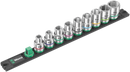 Wera Magnetic socket rail C Imperial 1 Zyklop socket set, 1/2" drive, imperial, 9 pieces